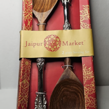 Jaipur Market Wood and Silver Serving Set India - $17.77