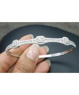 5.00CT Rundschliff Diamant Damen Hübsch Armreif Armband 14K Weißgold Finish - $229.35 CAD