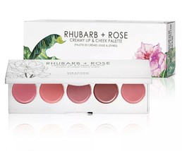 Rhubarb + Rose Creamy Lip &amp; Cheek Palette Seraphine Botanicals AUTHENTIC NIB - £22.58 GBP
