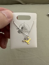 Disney Parks Mickey Mouse Faux Gem Letter M Silver Color Necklace NEW image 3