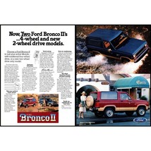 1987 Ford Bronco II 4wd and 2wd 2 Page Vintage Print Ad Woman Jewelry Store Art - £8.29 GBP