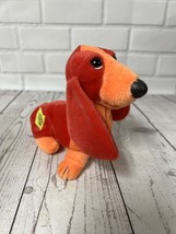 Vintage Applause Red Hush Puppies Bean Bag Plush Orange Puppy Dog Toy 6” - $10.00