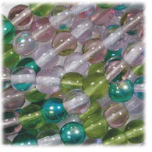 100 Lavender Garden Mix Colors Czech Round Druk Glass 4mm Spacer Strand Beads - £3.15 GBP