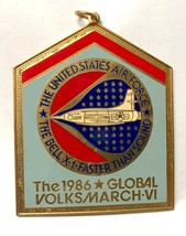 United States Air Force 1986 AVA Volksmarch Medal Award Hiking Trekker  - $9.06