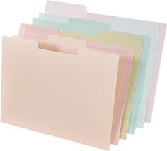 EOOUT Poly File Folders, 18 Pack, Pastel Colors, 1/3-Cut Tab, Colored Fi... - $18.82