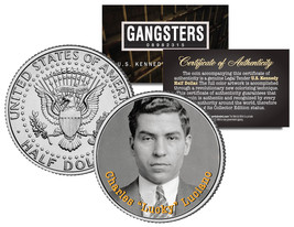 CHARLES LUCKY LUCIANO Gangster Mob JFK Kennedy Half Dollar US Colorized ... - £6.73 GBP