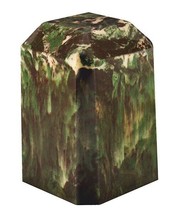 Small/Keepsake 36 Cubic Inch Camo Square Cultured Marble Cremation Urn For Ashes - £127.47 GBP