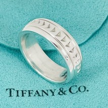 Size 11.5 RARE Tiffany Caliper Ring By Paloma Picasso in Silver Mens Unisex - £515.48 GBP