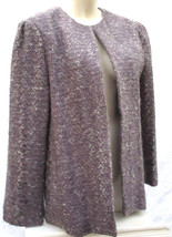 Vintage 70s Dalton Mauve Fuzzy Mohair Wool Tweed Blazer Jacket Womens Me... - $33.24