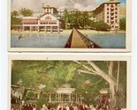 2 Moana Hotel Postcard Rear View And Pier &amp; Flashlight News Years Eve Pa... - £21.67 GBP
