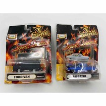 VINTAGE WEST COAST CHOPPERS JESSE JAMES FORD VAN &amp; BLUE BISCAYNE 1:64 NIP - $37.05