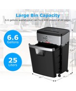 BONSEN 18-Sheet Paper Shredder Quiet Shredder 6.6 Gallons Pullout Basket... - $344.36 CAD