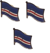 Pack of 3 Cape Verde Single Flag Lapel Pins  - $10.95