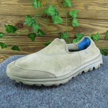 SKECHERS Go Walk Women Slip-On Shoes Brown Leather Slip On Size 10 Medium - £19.46 GBP