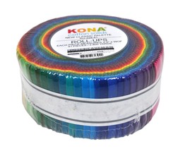 Robert Kaufman Kona Cotton Solids New Classic Palette 2-1/2in Roll-Ups 41pcs - £33.77 GBP