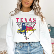 Grand Prairie Texas sweatshirt retro leopard, Texas Soft and Comfortable Unisex  - £35.26 GBP