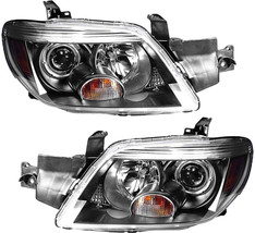 MITSUBISHI OUTLANDER 2005-2006 BLACK HEADLIGHTS HEAD LIGHTS FRONT LAMPS ... - £425.36 GBP