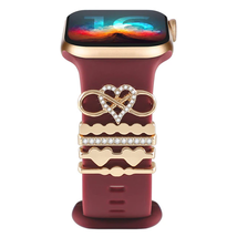 Diamond Band Charms for Apple Watch &amp; Galaxy Watch  | Women&#39;s Jewelry De... - £9.05 GBP+