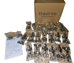 Ravinte 20 Pack 10 Pairs European Kitchen Cabinet Hinges Soft Close Full Overlay - £22.48 GBP