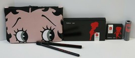 6 Betty Boop Lot Blush, Eye shadow Palette, Lipstick, Eyeliner, Brush, Bag - £51.94 GBP