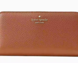 NWB Kate Spade Dumpling Large Slim Bifold Wallet Brown Leather KA575 Gif... - $71.27