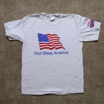 God Bless America WMAS 94.7 FM Springfield Massachusettes T Shirt White Size L - £9.37 GBP