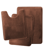Brown 3PC Bathroom Rug Memory Foam Bath Mat Set  - €63,29 EUR