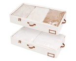 Underbed Storage Box, Under Bed Clothes Organizer With Sturdy Structure ... - £57.87 GBP