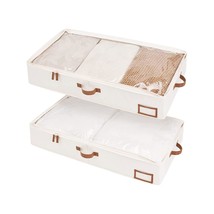 Underbed Storage Box, Under Bed Clothes Organizer With Sturdy Structure And Ultr - £59.13 GBP