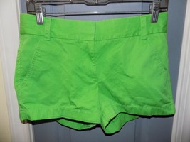 J.CREW Flat Front CHINOS Broken-in Shorts Green SIZE 0 WOMEN&#39;S EUC - $24.84