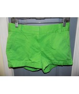 J.CREW Flat Front CHINOS Broken-in Shorts Green SIZE 0 WOMEN&#39;S EUC - $25.65
