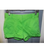 J.CREW Flat Front CHINOS Broken-in Shorts Green SIZE 0 WOMEN&#39;S EUC - £15.41 GBP