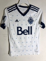Adidas Youth MLS Jersey Vancouver Whitecaps Team White sz L - $8.41
