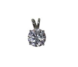 f925 Sterling Silver And 2.5 ct Cubic Zirconia Solitaire Pendant Charm - €21,12 EUR