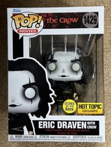 Funko Pop! #1429 Movies The Crow Eric Draven With Crow Glow Hot Topic Ex... - $33.16