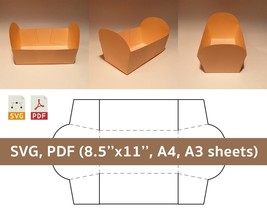 Food tray template, food container, paper tray, food holder, paper holder, PDF - £1.17 GBP
