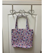 Handmade by PZQUILTS  Large Purple &amp; Pink Flowers Reversible Tote Bag - $21.95