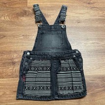 Lucky Brand Girls Denim Skirtall Black Jean Overalls Size 4 Extra Small ... - $21.78