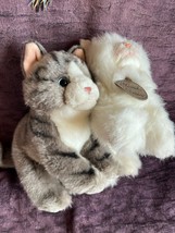 Lot of Gray Plush Tabby & Yomiko Classics Solid White Kitty Cat Stuffed Animals - $11.29