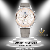 Tommy Hilfiger Women’s Quartz Grey Leather Strap Silver Dial 39mm Watch... - £97.27 GBP