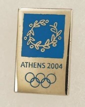 2004 Olympics Sports Silver Tone &amp; Blue Lapel Pin Athens Greece - £8.60 GBP