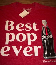 COCA-COLA Coke Soda Best Pop Ever T-Shirt Medium Dad Father New w/ Tag - £15.57 GBP