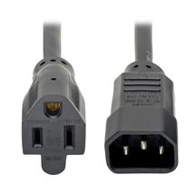 Tripp Lite Series NEMA 5-15R to C14 Power Cable Adapter, 1 foot / 0.3 Me... - $11.44