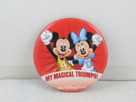 Disney World Pin - Mickey and Minnie Magical Triumph (1990s) - Celluloid... - £11.73 GBP