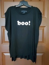Women&#39;s  Superluxe T-Shirt &quot;Boo!&quot; Size XL Halloween, Ghost - $9.90