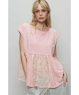 POL Embroidered Detail Boat Neck Cap Sleeve Lace Blouse - $89.05 CAD