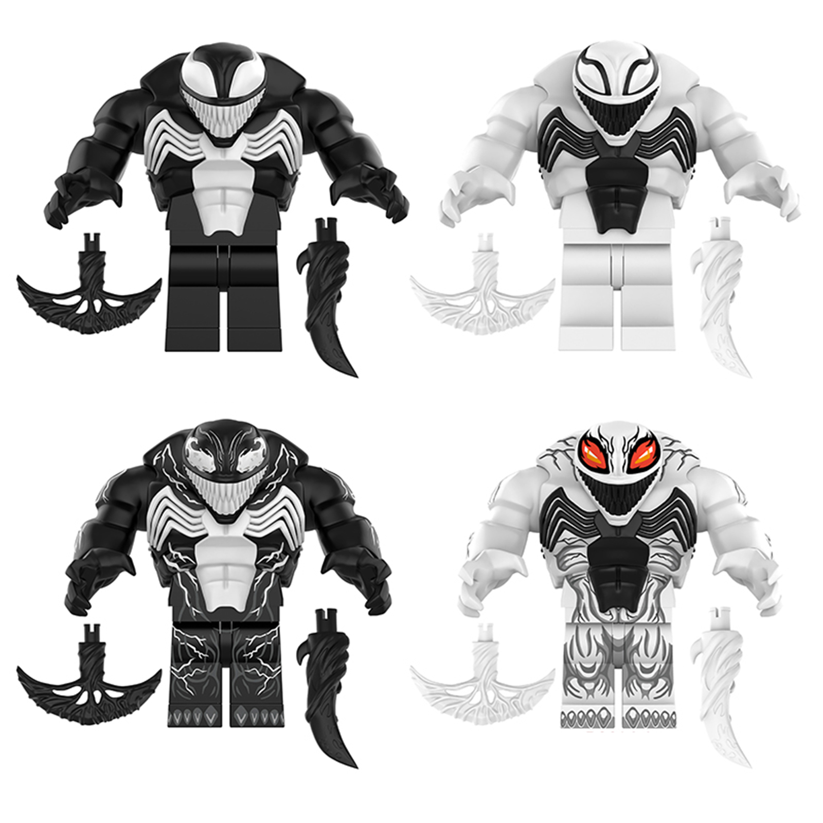 Movable Marvel Anti-hero Venom Anti-Venom 4pcs Minifigures Building Toy