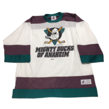 Vintage 90s Logo Athletic Mighty Ducks of Anaheim Jersey Size XL 50-52 NHL Mesh - £102.87 GBP