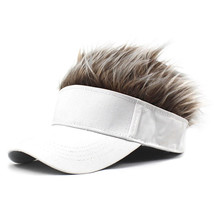 Saisifen Men Novelty Outdoor Sports Baseball Cap White Hats Coffee Hair - £14.93 GBP
