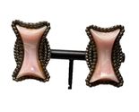 Vintage Plastic Bone Shaped Clip On Earrings Pink - $18.99